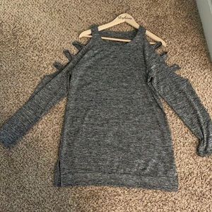 Light weight long sleeve shirt with arm cutouts